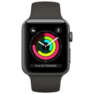 Умные часы Apple Watch Series 3 42mm Space Gray Aluminum Case with Black Sport Band
