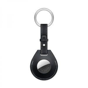 Трекер Apple AirTag Hermes брелок с кольцом для ключей (Bleu Indigo)