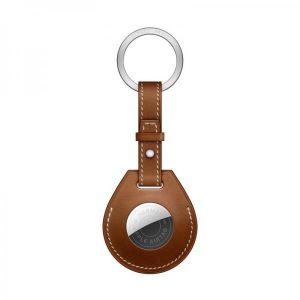 Трекер Apple AirTag Hermes брелок с кольцом для ключей (Fauve)