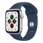 Умные часы Apple Watch SE GPS 40mm Silver Aluminum Case with Sport Band, серебристый/синий омут