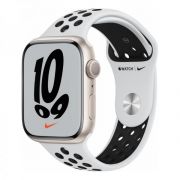 Умные часы Apple Watch Series 7 45mm Starlight Aluminum Case with Pure Platinum/Black Nike Sport Band