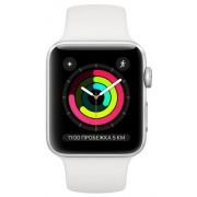 Умные часы Apple Watch Series 3 42mm Silver Aluminum Case with White Sport Band