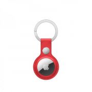 Чехол Apple кожаный для AirTag с кольцом для ключей (Красный)